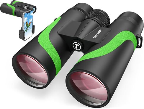15x55 UHD Binoculars for Adults High Powered with Phone Adapter - Large View, BAK4 Prism, Waterproof, Lightweight for Bird Watching, Hunting, Cruise, Travel, Camping (Orange) in Saudi Arabia