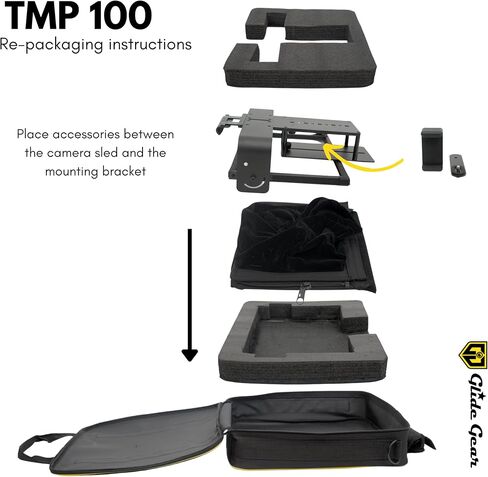 Glide Gear TMP 100 Teleprompter – DSLR, Tablet, Smartphone – 12" Glass, Carry Case, No Assembly in Kuwait