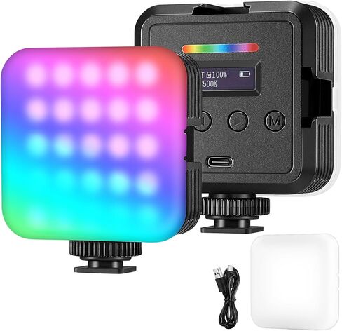 NEEWER LED Video Light, Portable Bi-Color 3200K~5600K Dimmable Camera Soft Lights with 3 Cold Shoes, CRI 97+, 8 Scene Modes, 2000mAh Rechargeable Battery for Gaming/YouTube/Vlog/Photography - NL-36AI | 3200K~5600K Dimming, CRI 97+, 8 Scene Modes, 2000mAh  in Kuwait