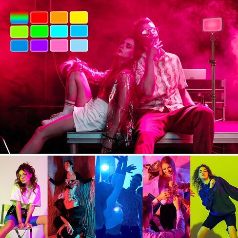 Torjim RGB Photography Video Lighting, Studio Lights with Adjustable Tripod Stand - 16 Color Lighting for Video Recording/YouTube/TikTok/Live Streaming/Make up/Vlogging in Kuwait