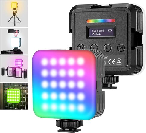 NEEWER LED Video Light, Portable Bi-Color 3200K~5600K Dimmable Camera Soft Lights with 3 Cold Shoes, CRI 97+, 8 Scene Modes, 2000mAh Rechargeable Battery for Gaming/YouTube/Vlog/Photography - NL-36AI | 3200K~5600K Dimming, CRI 97+, 8 Scene Modes, 2000mAh  in Saudi Arabia