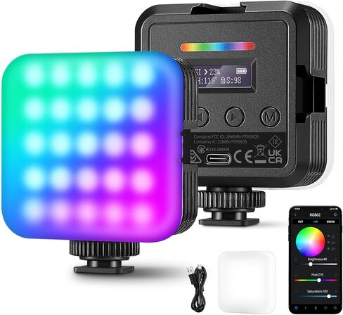 NEEWER LED Video Light, Portable Bi-Color 3200K~5600K Dimmable Camera Soft Lights with 3 Cold Shoes, CRI 97+, 8 Scene Modes, 2000mAh Rechargeable Battery for Gaming/YouTube/Vlog/Photography - NL-36AI | 3200K~5600K Dimming, CRI 97+, 8 Scene Modes, 2000mAh  in Saudi Arabia