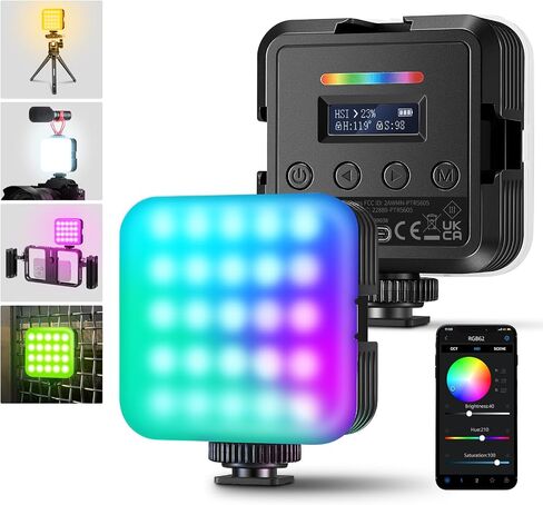 NEEWER LED Video Light, Portable Bi-Color 3200K~5600K Dimmable Camera Soft Lights with 3 Cold Shoes, CRI 97+, 8 Scene Modes, 2000mAh Rechargeable Battery for Gaming/YouTube/Vlog/Photography - NL-36AI | 3200K~5600K Dimming, CRI 97+, 8 Scene Modes, 2000mAh  in Saudi Arabia
