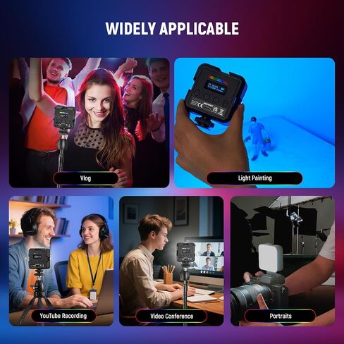 NEEWER LED Video Light, Portable Bi-Color 3200K~5600K Dimmable Camera Soft Lights with 3 Cold Shoes, CRI 97+, 8 Scene Modes, 2000mAh Rechargeable Battery for Gaming/YouTube/Vlog/Photography - NL-36AI | 3200K~5600K Dimming, CRI 97+, 8 Scene Modes, 2000mAh  in Saudi Arabia