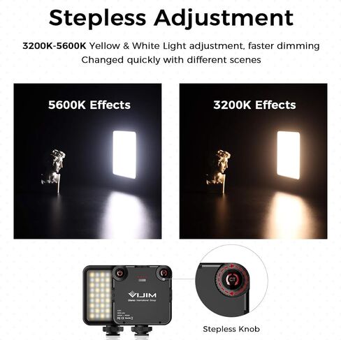 ULANZI VL-81 3000mAh Bi-Color LED Video Light w Softbox - 3200K-5600K+CRI95 Rechargeable Camera Light, 3 Cold Shoe Mount for DSLR/GoPro/Sony/Canon/iPhone, Vlog Filming TikTok Live & Photography in Kuwait