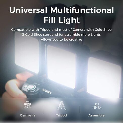 ULANZI VL-81 3000mAh Bi-Color LED Video Light w Softbox - 3200K-5600K+CRI95 Rechargeable Camera Light, 3 Cold Shoe Mount for DSLR/GoPro/Sony/Canon/iPhone, Vlog Filming TikTok Live & Photography in Kuwait
