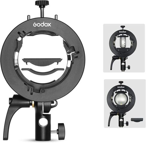 Godox S2 Speedlite Bracket for Bowens Mount | Compatible with GODOX Foldable Softbox, for Godox AD200Pro, AD300Pro, AD400Pro,V1, V860, V850, V480, TT685, TT350 Series in Kuwait