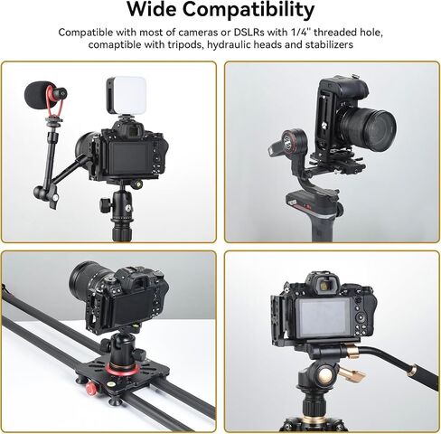UTEBIT Camera L Bracket, with 1/4'' Screw Hole & Quick Release Plate | Vertical Horizontal Switching Tripod Mount Compatible with Canon Nikon Sony DJI Osmo Stabilizer Tripod Monopod, Black in Kuwait