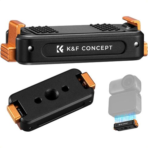 K&F Concept Magnetic Quick Release Mount for DJI Osmo Action 6/Osmo Nano | Aluminum Alloy Bracket Extension Base with 1/4" Screw Hole for Tripod, Selfie Stick, Action Camera Accessories, PP07 in Kuwait
