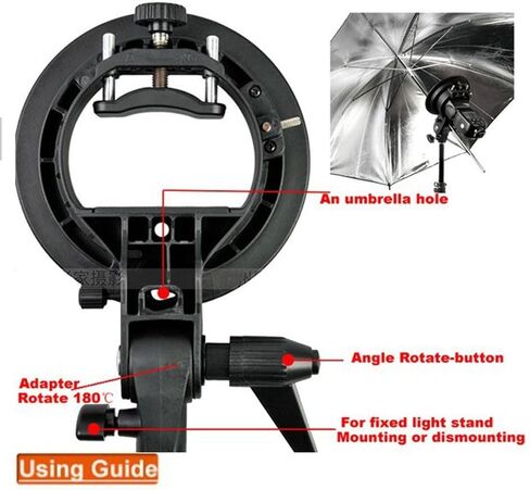 Godox S Type Bracket Bowens Mount Holder for Speedlite Flash Snoot Softbox Beauty Dish Reflector Umbrella in Kuwait