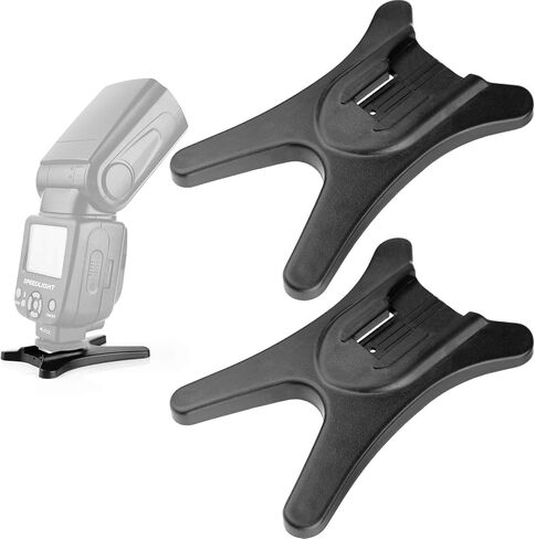 Anwenk Camera Flash Stand Flash Speedlight Hot Shoe Mount Stand with 1/4" Metal Tripod Thread for Flash Speedlight Speedlite, Compatible with Canon Nikon Sigma Olympus Panasonic Pentax 4 Pack in Kuwait