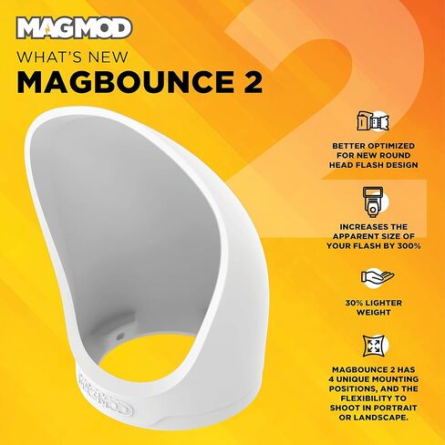 MagMod MagBounce 2 Flash Modifier, Photography Lighting Bounce Modifier | Magnetic Light Diffuser Attachment, Lightweight Light Control, Soft Even Bounce, Built for Working Photographers, Quick Setup in Kuwait