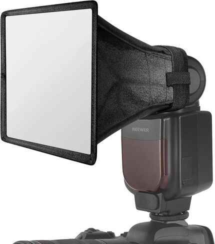 NEEWER Flash Diffuser Light Softbox 11" x 8", Universal, Collapsible with Storage Pouch Compatible with Canon Nikon Sony Godox Yongnuo NEEWER speedlight in Kuwait