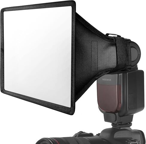 NEEWER Flash Diffuser Light Softbox 11" x 8", Universal, Collapsible with Storage Pouch Compatible with Canon Nikon Sony Godox Yongnuo NEEWER speedlight in Kuwait