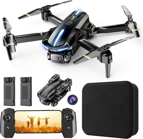 Drone with Camera 1080P HD FPV Foldable Mini Drone for Beginners Kids Adults, Drone with One Key Take Off/Landing, Gesture Selfie, Altitude Hold, 3D Flip, Easy to Fly, 2 Batteries, Toys for Boys Girls in Kuwait