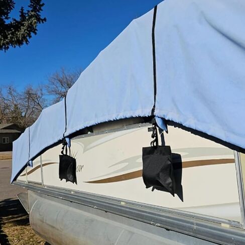 8 Pack Boat Cover Mooring Sand Bags Weights Small Sandbags with Hooks | Marine Grade Vinyl Weighted Bags Empty Small Sandbags Tarp Weights for Hold Things Down Boat Cover Pool Cover Canopy Tent Car in Kuwait