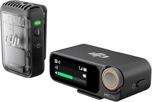 DJI Mic 2 Transmitter (Pearl White), Wireless Microphone with Intelligent Noise Cancelling, 14-Hour Internal Recording, 6-Hour Battery, Magnetic Attachment, Bluetooth Microphone, YouTube, Vlogs | Noise Cancelling, 14-Hour Internal Recording, 6-Hour Batter in Kuwait