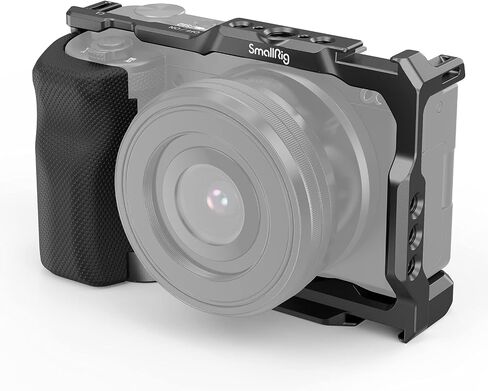 SMALLRIG ZV-E10 Cage with Silicone Handle and Built-in Threaded Holes, Cold Shoe and Quick Release Plate for Sony ZV-E10 in Kuwait
