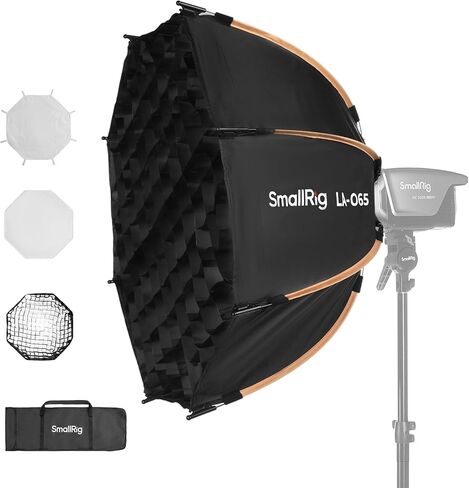 SmallRig LA-O65 Octagonal Softbox, 65cm/25.6in Quick Release Softbox with Carrying Bag, for Bowens Mount COB Lights for SmallRig for Neewer for Aputure for Godox in Kuwait