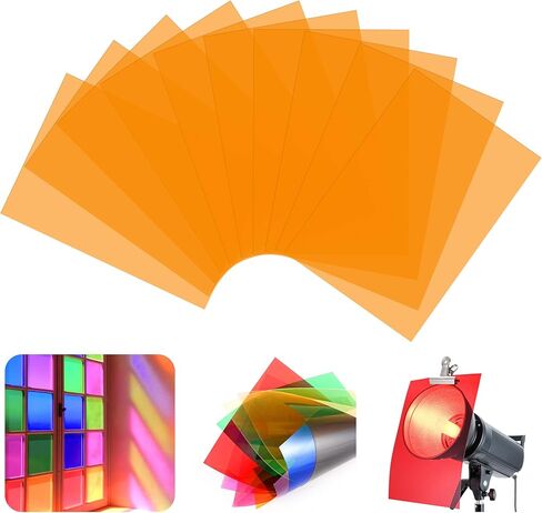 10 Pack Gel Light Filter Sheets, A4 Size Transparency Colored Plastic Sheets,Light Gel Filters for Photography Studio Lighting, Stage LED Lights,Headlight Film,DIY Tinted Window Film (Green) in Kuwait