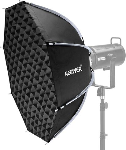 NEEWER 28"/70cm Octagonal Softbox, Quick Release Bowens Mount Softbox with Honeycomb Grid, Light Diffusers, Bag for RGB CB60 CB60B CB200B MS60B MS60C MS150B S101-300W/400W Pro Vision 4 Q4, NS27P in Kuwait