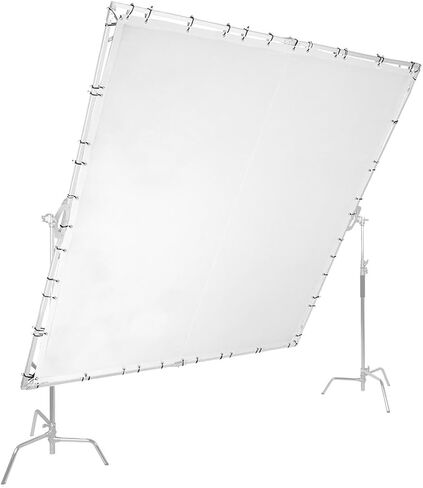 Glow 12x12' Butterfly Light Modifier Scrim Kit w/Lightweight Collapsible Aluminum Frame, White Diffuser Screen Fabric and Carry Case, Perfect for Still/Video Portrait Photography in Kuwait