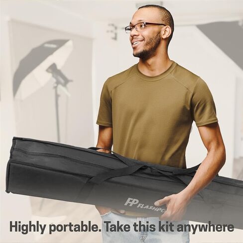 Glow 12x12' Butterfly Light Modifier Scrim Kit w/Lightweight Collapsible Aluminum Frame, White Diffuser Screen Fabric and Carry Case, Perfect for Still/Video Portrait Photography in Kuwait