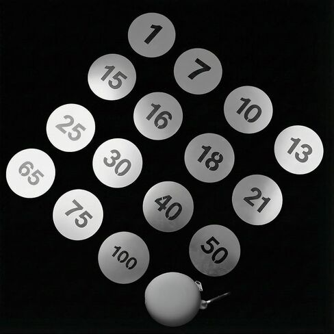 15Pcs Round Gobos Kit for Optical Snoot,66mm/2.6in Metal Plate Patterns for Spotlight Attachment Compatible with Godox BFP/MLP/OT1/OT1 Pro/II/Westcott Optical Spot/Aputure SE,for Portraits/Product in Kuwait