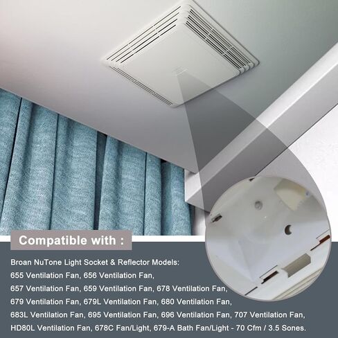 Thaekuns S97014212 Light Reflector with Socket fit for various Broan models in Kuwait