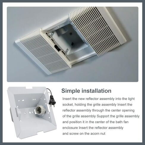 Thaekuns S97014212 Light Reflector with Socket fit for various Broan models in Kuwait