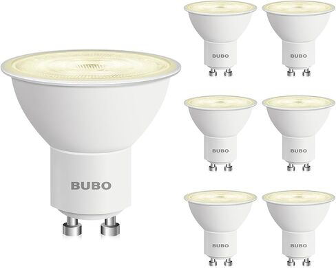 BUBO GU10 LED Bulb 6W Equivalent 50W, 2700K Soft White 650 Lumens, Non-Dimmable GU10 Bulb Replacement for Track Lighting, MR16 LED Bulb for Kitchen, Range Hood, Living Room, Bedroom, 20 Pack in Kuwait