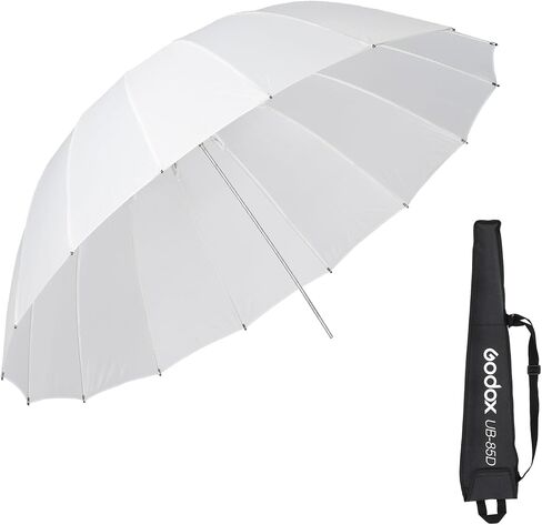 Godox UB-85D 33.5in/85cm Parabolic Translucent Umbrella, White Shoot Through Photography Umbrella with Carry Bag Portable for Vedio Studio Shooting Speedlite in Saudi Arabia
