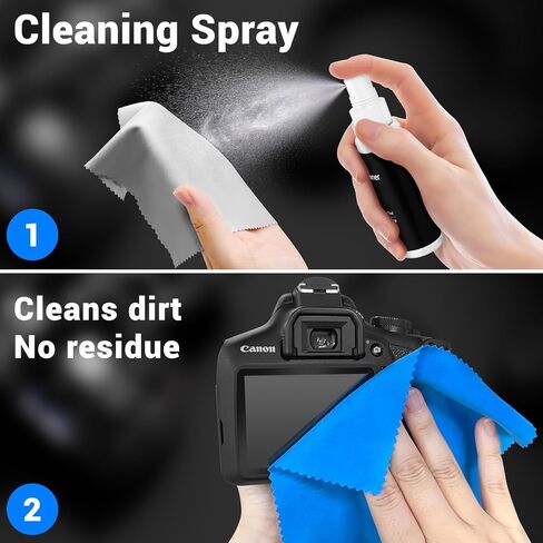Aispour Camera Lens Cleaning Kit, 10-in-1 Camera Cleaning Kit | Camera Lens Cleaner and Camera Accessories, Includes Lens Cleaning Kit/Lens Cleaner/Lens Cleaning Pen/Soft Brush in Saudi Arabia