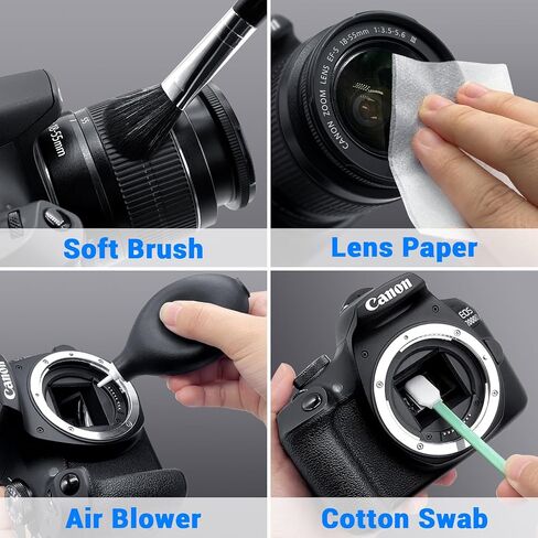Aispour Camera Lens Cleaning Kit, 10-in-1 Camera Cleaning Kit | Camera Lens Cleaner and Camera Accessories, Includes Lens Cleaning Kit/Lens Cleaner/Lens Cleaning Pen/Soft Brush in Saudi Arabia