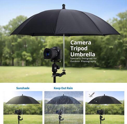 25.6" Camera Tripod Umbrella with Super Clamp for Mirrorless Camera Xbotgo | 360° Adjustable,Weather Guard Umbrella Sunshade,for Canon Nikon Sony Fujifilm Xbotgo Falcon Cameras Outdoor Photographing in Saudi Arabia