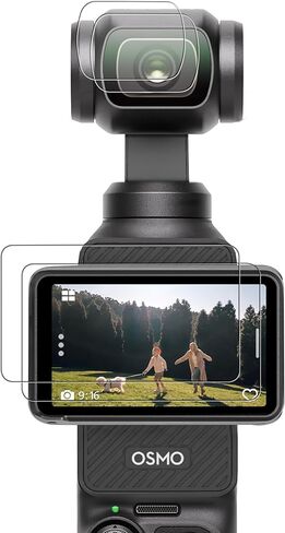 CYNOVA DJI Osmo Pocket 4/3 Screen Protector, Osmo Pocket 3/4 Lens Protector for DJI Osmo Pocket 3/4 Accessories with Tempered Glass LCD Display Film, Ultra HD, 9H Hardness, Scratch Resistant in Kuwait