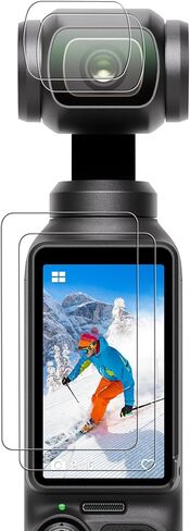 CYNOVA DJI Osmo Pocket 4/3 Screen Protector, Osmo Pocket 3/4 Lens Protector for DJI Osmo Pocket 3/4 Accessories with Tempered Glass LCD Display Film, Ultra HD, 9H Hardness, Scratch Resistant in Kuwait