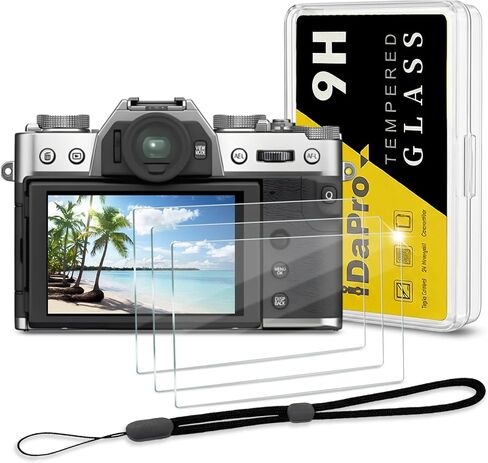 Screen Protector for Fujifilm X-T30 II, 9H Tempered Glass | 3-Pack + Hand Lanyard + ABS Box. 9H Hardness, Anti-Scratch, Anti-Bubble, HD Clarity, Anti-Fingerprint, Easy Install in Saudi Arabia