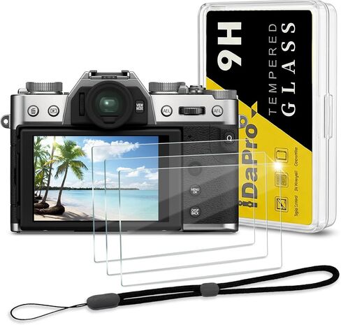 Screen Protector for Fujifilm X-T30 II, 9H Tempered Glass | 3-Pack + Hand Lanyard + ABS Box. 9H Hardness, Anti-Scratch, Anti-Bubble, HD Clarity, Anti-Fingerprint, Easy Install in Saudi Arabia