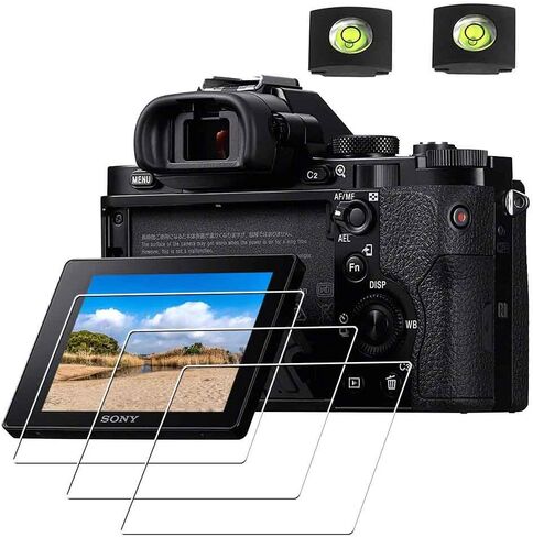 ULBTER Screen Protector for Sony Alpha A7S III A7S II A7SIII [3+2Pack] | Tempered Glass for Sony A7SII 7S III 7S II A7S3 A7S2 Camera & Hot Shoe Cover 0.3mm 9H Hardness Anti-Scrach Anti-Bubble in Kuwait