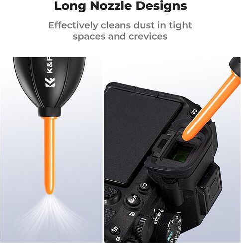 K&F CONCEPT Silicone Air Blower with Long Nozzle,Individually Packaged | Strong Airflow, Fast Rebound & Portable, Lightweight,for DSLR Sensors Camera Telescopes Keyboards,MB03 in Kuwait