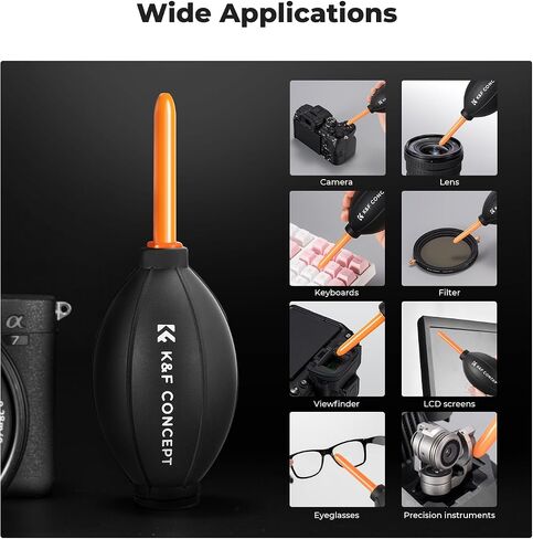 K&F CONCEPT Silicone Air Blower with Long Nozzle,Individually Packaged | Strong Airflow, Fast Rebound & Portable, Lightweight,for DSLR Sensors Camera Telescopes Keyboards,MB03 in Kuwait