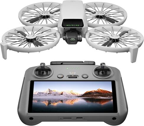 DJI Flip (RC-N3), Drone With 4K UHD Camera for Adults, Under 249 g, 3-Axis Gimbal Stabilization, 44000ft/13km Video Transmission, Palm Takeoff, Auto Return, Intelligent, 31-Min Flight Time | 3-Axis Gimbal, 13km Video Transmission, Palm Takeoff, Auto Retur in Kuwait