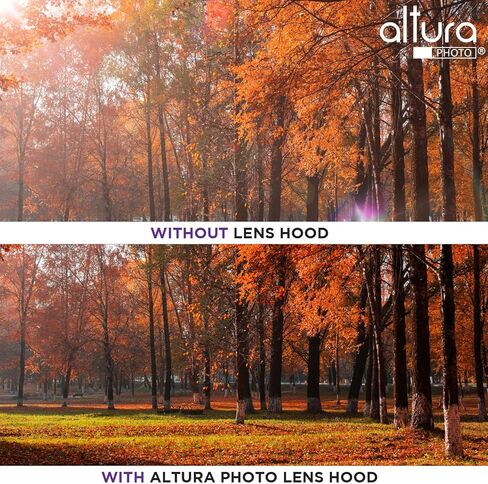 Altura Photo 58mm Camera Lens Hood for Canon Rebel T7, T6, EOS Accessories | Blocks Glare & Protects Your Lens from Bumps, Easy Snap-On Fit in Kuwait
