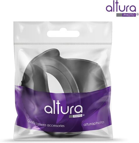 Altura Photo 58mm Camera Lens Hood for Canon Rebel T7, T6, EOS Accessories | Blocks Glare & Protects Your Lens from Bumps, Easy Snap-On Fit in Kuwait