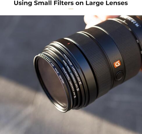 K&F CONCEPT 18 Pieces Filter Ring Adapter Set | Camera Lens Filter Metal Stepping Rings Kit (Includes 9pcs Step Up Ring Set + 9pcs Step Down Ring Set) Black-FP710 in Kuwait