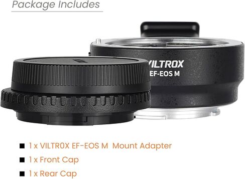 EF-EOS M Lens Adapter Auto-Focus Lens Converter Ring Compatible for Canon EF/EF-S Lens and Canon EOS-M (EF-M Mount) Camera EOS M M2 M3 M5 M6 M10 M50 M100 in Kuwait