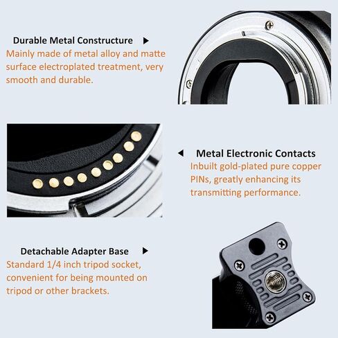 EF-EOS M Lens Adapter Auto-Focus Lens Converter Ring Compatible for Canon EF/EF-S Lens and Canon EOS-M (EF-M Mount) Camera EOS M M2 M3 M5 M6 M10 M50 M100 in Kuwait