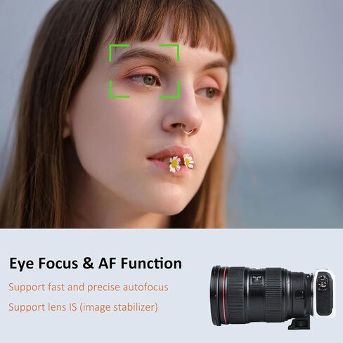 EF-EOS M Lens Adapter Auto-Focus Lens Converter Ring Compatible for Canon EF/EF-S Lens and Canon EOS-M (EF-M Mount) Camera EOS M M2 M3 M5 M6 M10 M50 M100 in Kuwait
