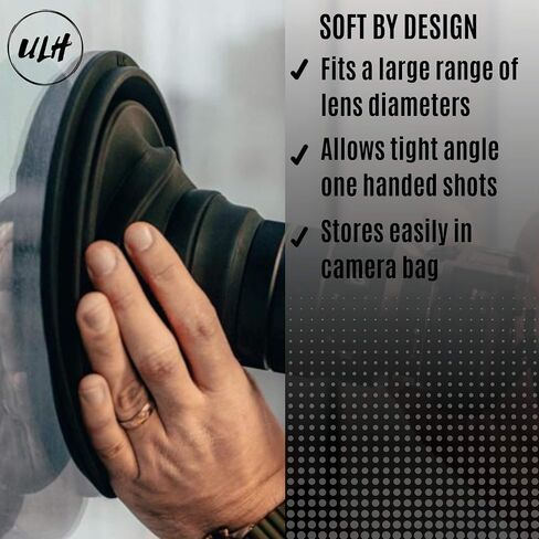 Original ULHgo Ultimate Lens Hood - Camera Lens Anti Reflection - LenSkirt Antireflection - DSLR Rubber Lens Hoods - Fits 49mm to 82mm Filter Thread - from Kickstarter in Kuwait
